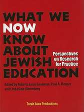 What We Now Know about Jewish Education: Perspectives on Research for Practice