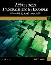 Microsoft(r) Access(r) 2010 Programming by Example: With VBA, XML, and ASP