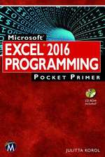 Microsoft Excel 2016 Programming Pocket Primer