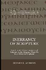 INERRANCY OF SCRIPTURE