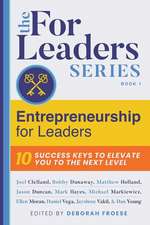 Entrepreneurship for Leaders