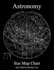 Astronomy Star Map Chart July 22nd to October 31st