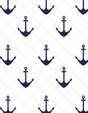 Anchor Nautical Notebook - Graph Paper - 4x4 Quad Rule