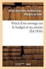 Precis D'Un Ouvrage Sur Le Budget Et Ses Erreurs