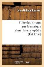 Suite Des Erreurs Sur La Musique Dans L'Encyclopedie