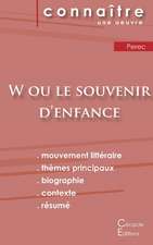 Fiche de lecture W ou le Souvenir d'enfance de Perec (Analyse littéraire de référence et résumé complet)