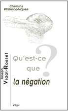 Qu'est-Ce Que La Negation?