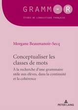 Conceptualiser les classes de mots