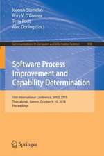 Software Process Improvement and Capability Determination: 18th International Conference, SPICE 2018, Thessaloniki, Greece, October 9–10, 2018, Proceedings