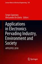 Applications in Electronics Pervading Industry, Environment and Society: APPLEPIES 2018