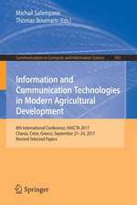 Information and Communication Technologies in Modern Agricultural Development: 8th International Conference, HAICTA 2017, Chania, Crete, Greece, September 21–24, 2017, Revised Selected Papers