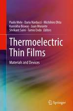 Thermoelectric Thin Films: Materials and Devices 