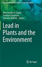 Lead in Plants and the Environment