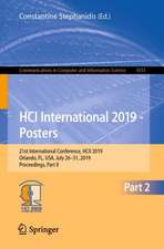 HCI International 2019 - Posters: 21st International Conference, HCII 2019, Orlando, FL, USA, July 26–31, 2019, Proceedings, Part II