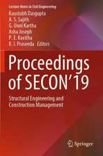 Proceedings of SECON'19: Structural Engineering and Construction Management