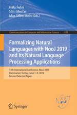 Formalizing Natural Languages with NooJ 2019 and Its Natural Language Processing Applications: 13th International Conference, NooJ 2019, Hammamet, Tunisia, June 7–9, 2019, Revised Selected Papers