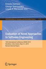 Evaluation of Novel Approaches to Software Engineering: 14th International Conference, ENASE 2019, Heraklion, Crete, Greece, May 4–5, 2019, Revised Selected Papers