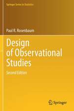 Design of Observational Studies