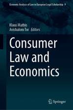 Consumer Law and Economics