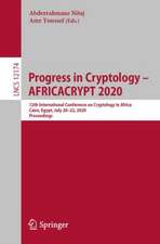 Progress in Cryptology - AFRICACRYPT 2020: 12th International Conference on Cryptology in Africa, Cairo, Egypt, July 20 – 22, 2020, Proceedings