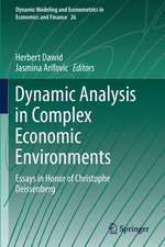 Dynamic Analysis in Complex Economic Environments