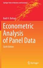 Econometric Analysis of Panel Data