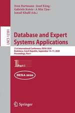 Database and Expert Systems Applications: 31st International Conference, DEXA 2020, Bratislava, Slovakia, September 14–17, 2020, Proceedings, Part I