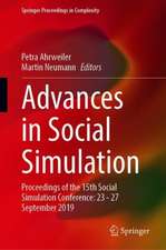 Advances in Social Simulation: Proceedings of the 15th Social Simulation Conference: 23–27 September 2019