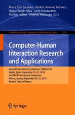 Computer-Human Interaction Research and Applications: Second International Conference, CHIRA 2018, Seville, Spain, September 19-21, 2018 and Third International Conference, CHIRA 2019, Vienna, Austria, September 20-21, 2019, Revised Selected Papers