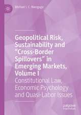 Geopolitical Risk, Sustainability and “Cross-Border Spillovers” in Emerging Markets, Volume I: Constitutional Law, Economic Psychology and Quasi-Labor Issues