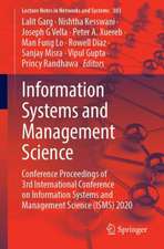 Information Systems and Management Science: Conference Proceedings of 3rd International Conference on Information Systems and Management Science (ISMS) 2020