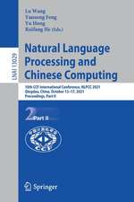 Natural Language Processing and Chinese Computing: 10th CCF International Conference, NLPCC 2021, Qingdao, China, October 13–17, 2021, Proceedings, Part II