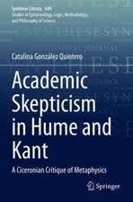 Academic Skepticism in Hume and Kant: A Ciceronian Critique of Metaphysics