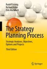 The Strategy Planning Process: Strategic Analyses, Objectives, Options and Projects