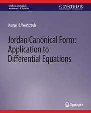 Jordan Canonical Form: Application to Differential Equations