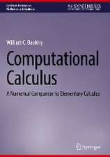 Computational Calculus: A Numerical Companion to Elementary Calculus