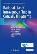 Rational Use of Intravenous Fluids in Critically Ill Patients