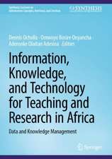 Information, Knowledge, and Technology for Teaching and Research in Africa: Data and Knowledge Management