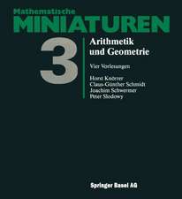 Arithmetik und Geometrie: Vier Vorlesungen