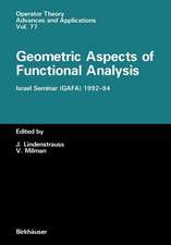 Geometric Aspects of Functional Analysis: Israel Seminar (GAFA) 1992–94