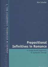 Prepositional Infinitives in Romance