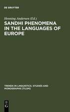 Sandhi Phenomena in the Languages of Europe