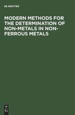 Modern Methods for the Determination of Non-Metals in Non-Ferrous Metals: Applications to Particular Systems of Metallurgical Importance