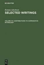 Contributions to Comparative Mythology: Studies in Linguistics and Philology, 1972-1982