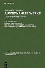 Erste Gründe der gesammten Weltweisheit (Variantenverzeichnis)