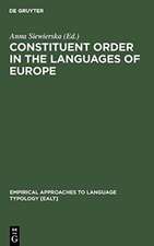 Constituent Order in the Languages of Europe