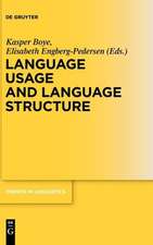 Language Usage and Language Structure