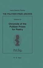 Chronicle of the Pulitzer Prizes for Poetry