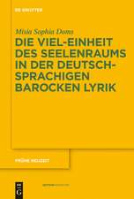 Die Viel-Einheit des Seelenraums in der deutschsprachigen barocken Lyrik