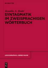 Syntagmatik im zweisprachigen Wörterbuch